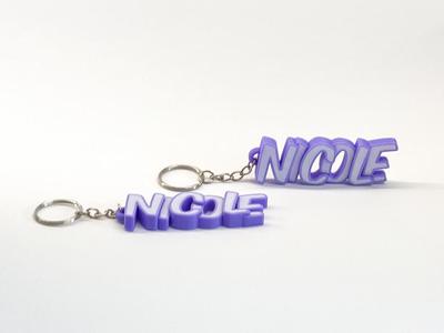 Nice Keychain with the name Nicole