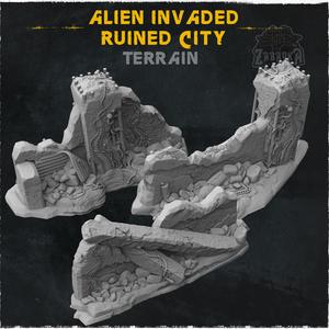 Alien Invaded Ruined City - Terrain (June Release)