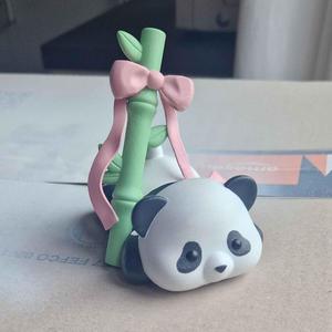 Panda with Bamboo and Ribbon Phone Stand