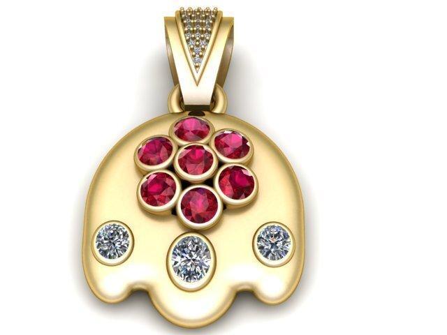 Lord Lakshmi PENDANT 3D PRINTABLE MODEL