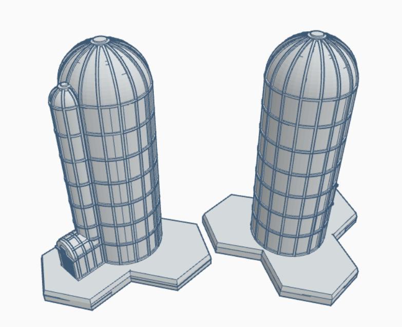 Grain Silo with Hex Base MHB023