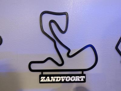 Zandvoort Track Map with Nameplate Wall Art