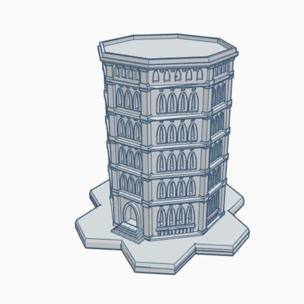 Gothic Building GHB128 With Hex Base