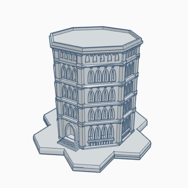 Gothic Building GHB127 With Hex Base