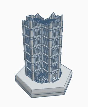 Gothic Ruined Building 27 Hex Map Scale HMSGR027
