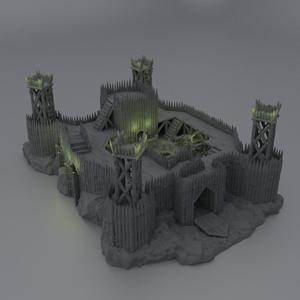 Fortified River Camp - Tabletop Terrain - 28 MM