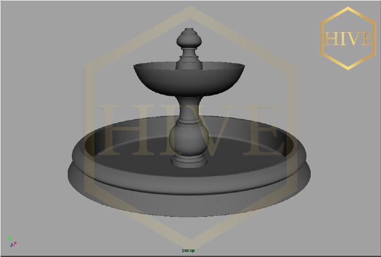 free 3d model fountain (stl) can use it with 3d printer or use in cg scene in maya , 3dmax or any 3d software