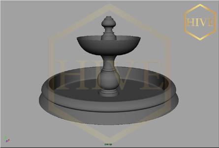 free 3d model fountain (stl) can use it with 3d printer or use in cg scene in maya , 3dmax or any 3d software