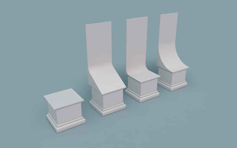 Free Display pillars set