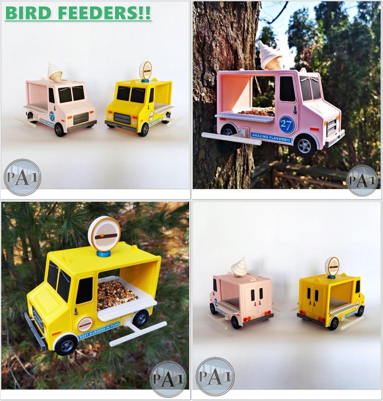 BIRD FEEDERS! ICE CREAM AND BURGER TRUCK COMBO!