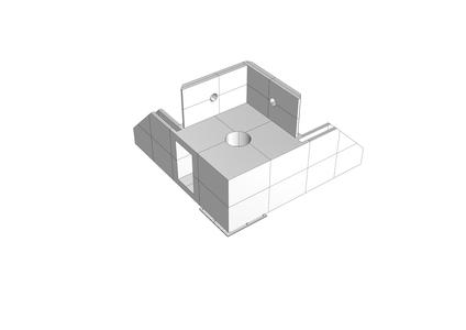 Prusa MMU enclosure corner bottom rear right_RIGHT_CABLE_HOLE