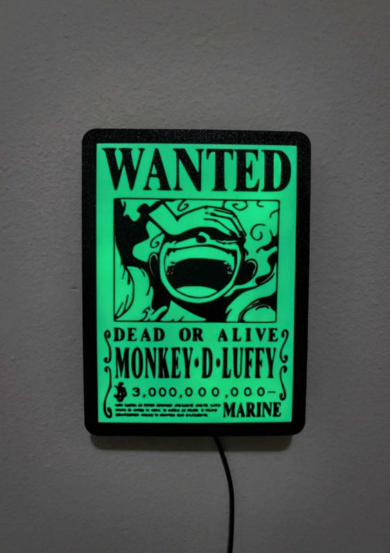 Luffy Wanted | LED Light Display