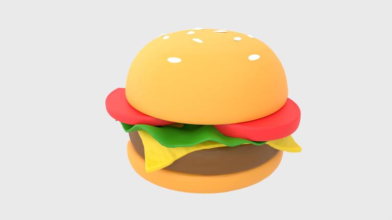 Realistic Hamburger Prop