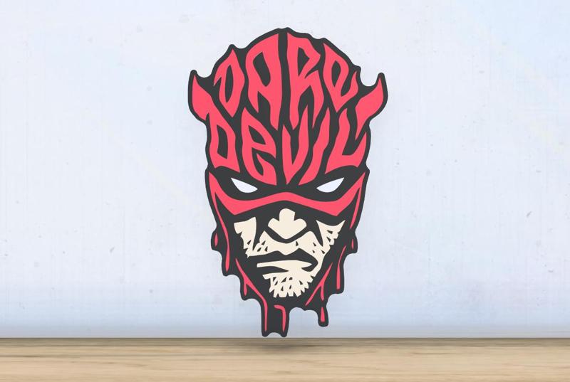 Daredevil - Layered - Word Wall Art