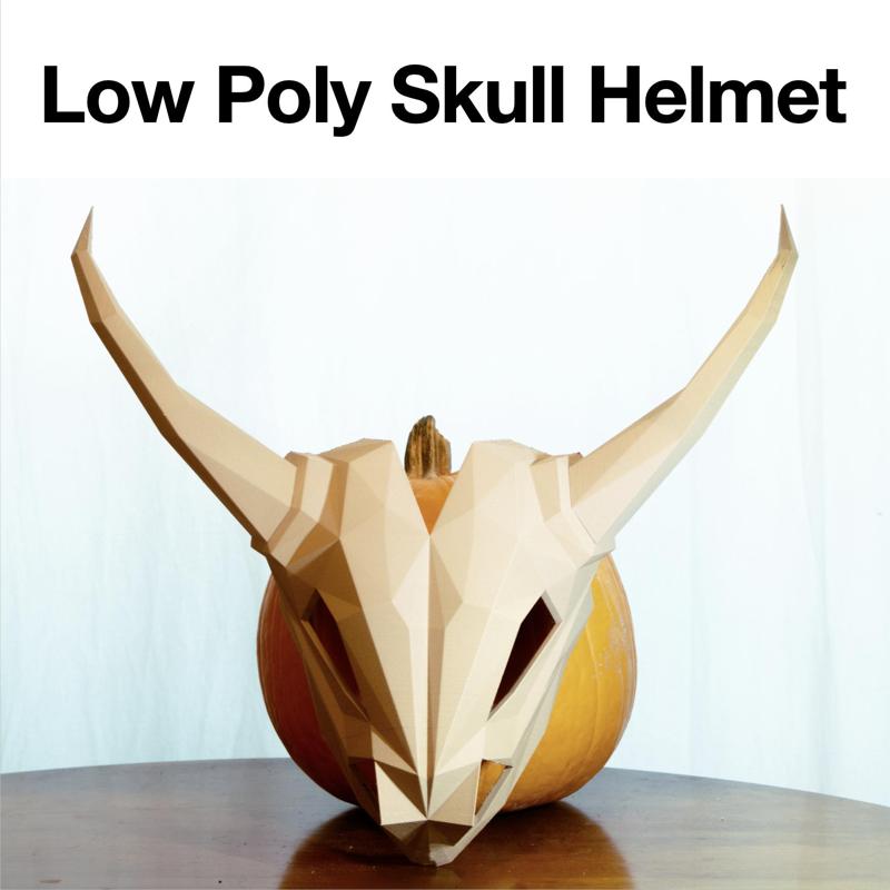 Low Poly Skull Helmet