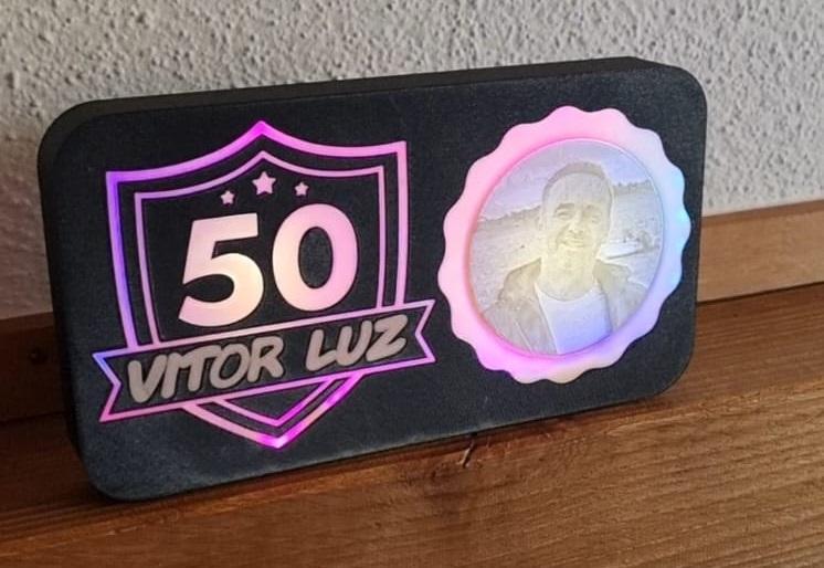 50th anniversary lamp with lithophane