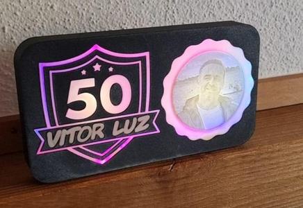 50th anniversary lamp with lithophane