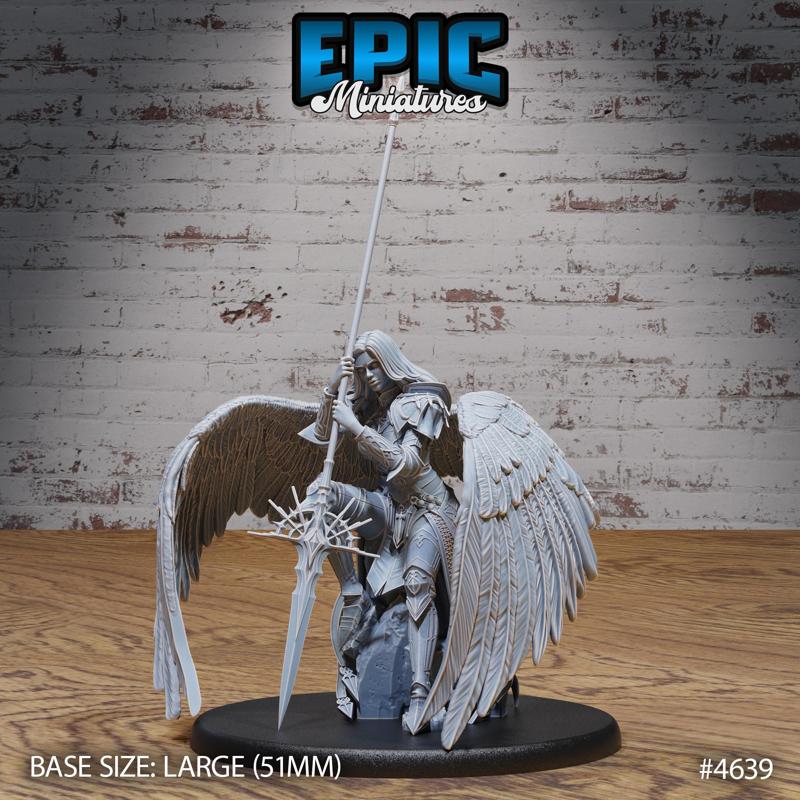 Planetar Female Angel Sitting ‧ DnD Miniature ‧ Tabletop Miniatures ‧ Gaming Monster ‧ 3D Model ‧ RPG ‧ DnDminis ‧ STL FILE