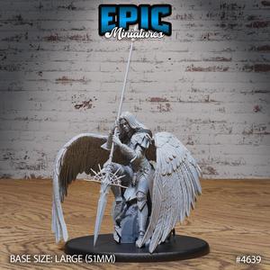Planetar Female Angel Sitting ‧ DnD Miniature ‧ Tabletop Miniatures ‧ Gaming Monster ‧ 3D Model ‧ RPG ‧ DnDminis ‧ STL FILE
