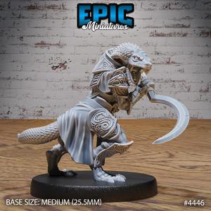 Serpent Folk Warrior ‧ DnD Miniature ‧ Tabletop Miniatures ‧ Gaming Monster ‧ 3D Model ‧ RPG ‧ DnDminis ‧ STL FILE