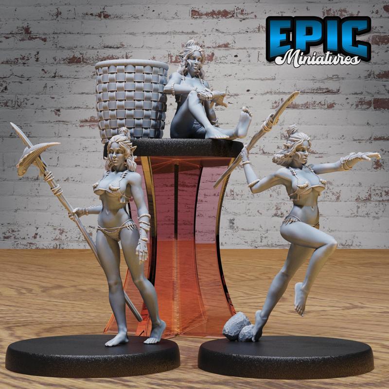Orc Fisher Female ‧ DnD Miniature ‧ Tabletop Miniatures ‧ Gaming Monster ‧ 3D Model ‧ RPG ‧ DnDminis ‧ STL FILE