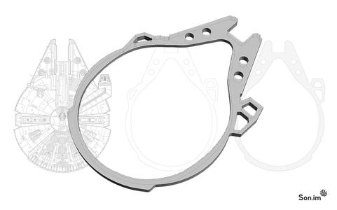 Flat frame face mask coronavirus PPE COVID-19 Millennium Falcon