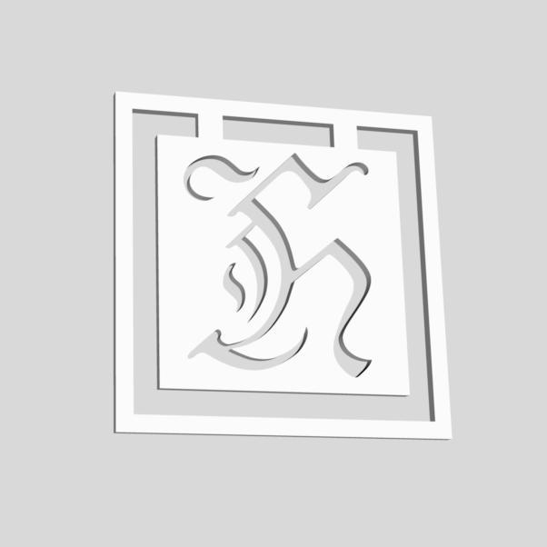 Alphabet Monogram Bookmarks Letter H