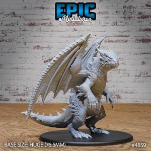 Bipedal Dragon ‧ DnD Miniature ‧ Tabletop Miniatures ‧ Gaming Monster ‧ 3D Model ‧ RPG ‧ DnDminis ‧ STL FILE