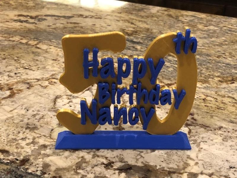 Birthday 50th Desk/Cake topper