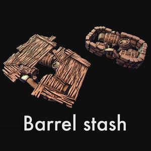 Barrels in a kind of stash