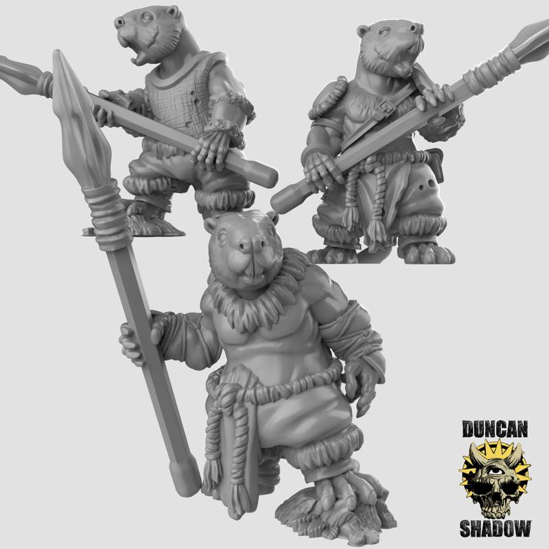 Beaver Folk with Spears (Pre Supported)