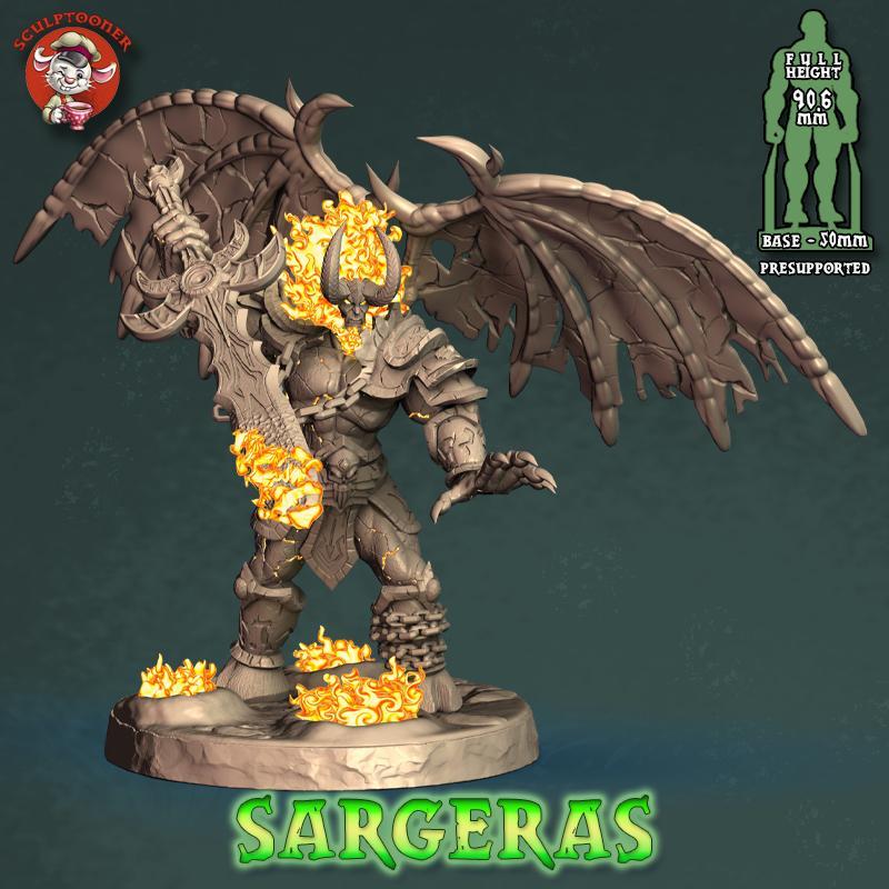 Burning Lord - 32mm scale pre-supported miniature