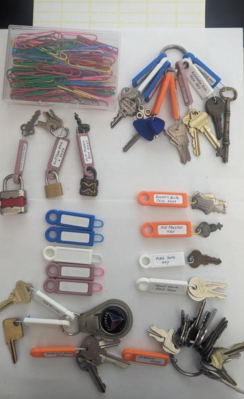 Paper Clip Key Tags