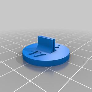 Simple 25 mm Paper Miniature Base with 1-20 numbers