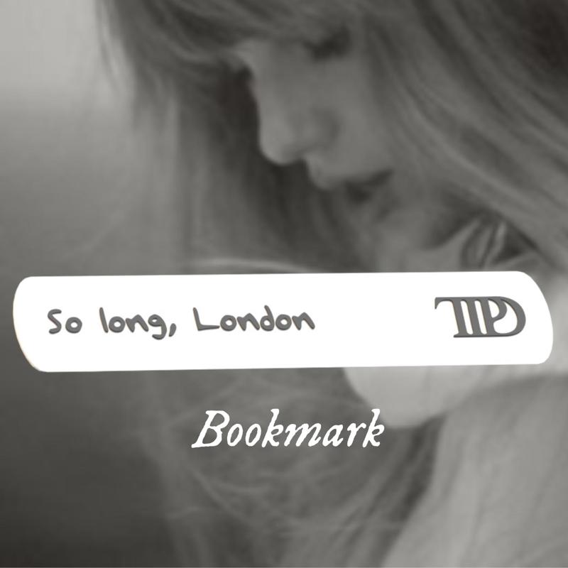 Taylor Swift TTPD "So long, London" Bookmark