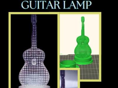 Guitar Hallow Lantern / Lamp
