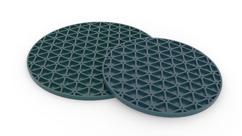Aerospace isogrid coaster