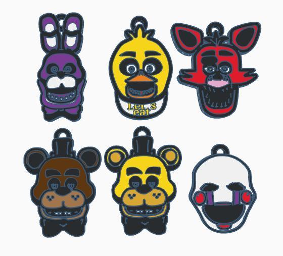 five nights at freddy's key chains