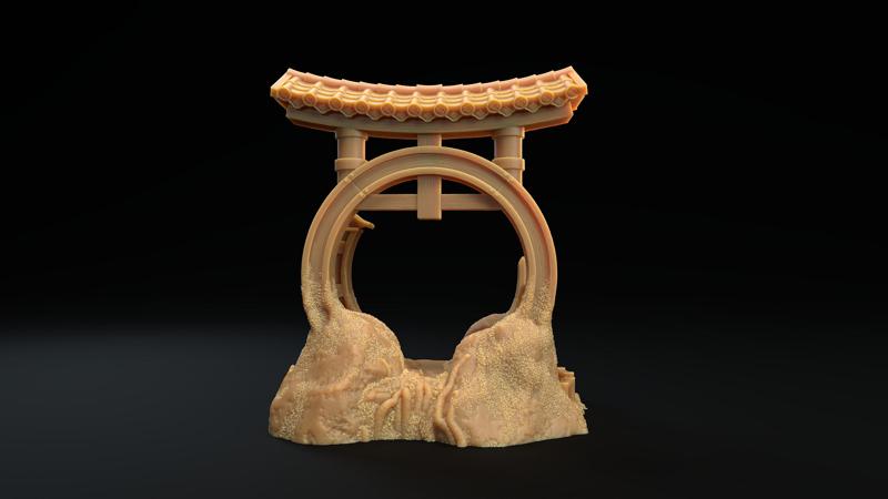 Japanese inspired Portal Gate | Yokai Trappers Lodge | Presupported