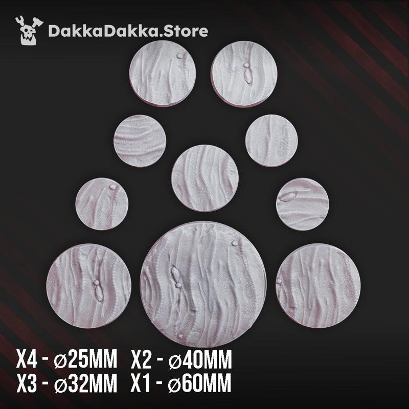 Decorative bases "Wavy sand" Set x10