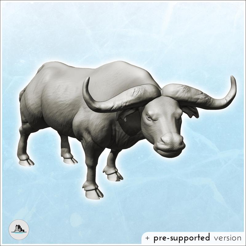 Horned muzzle (3) - Animal Savage Nature Circus Scuplture High-detailed