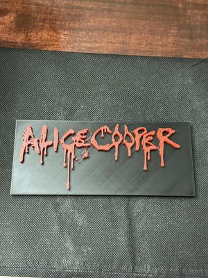 Alice cooper 80's Band Sign