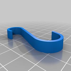 S hook for 10 mm kitchen rail/rod
