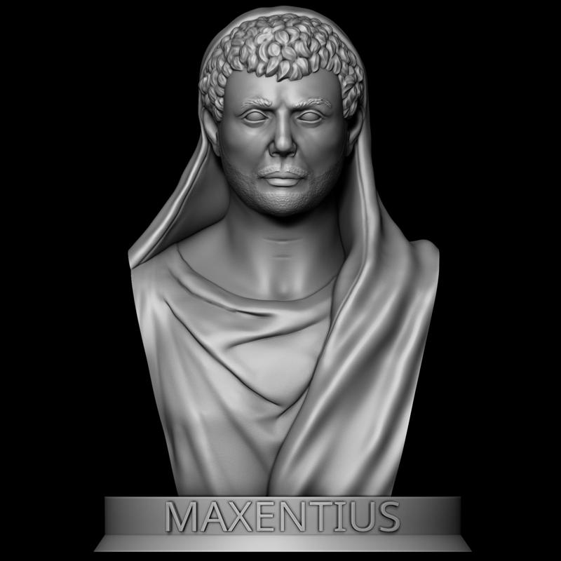 Marcus Aurelius Valerius Maxentius 3D Model Sculpture
