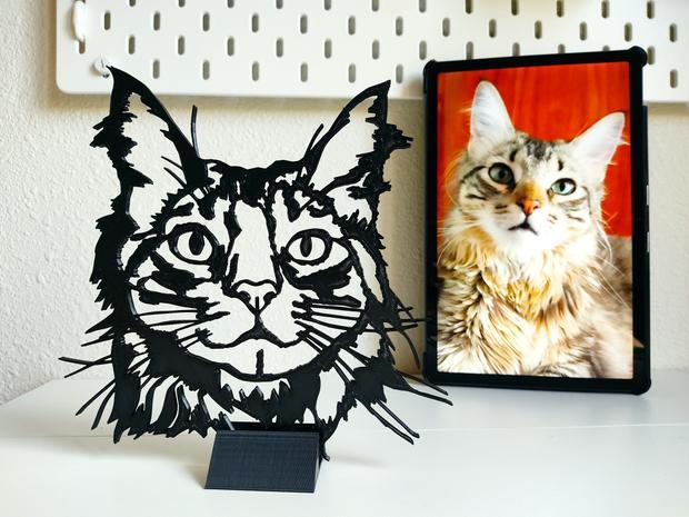 Cat 2D silhouette