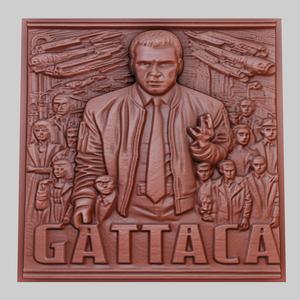 Gattaca 3d printer relief medallion obj stl
