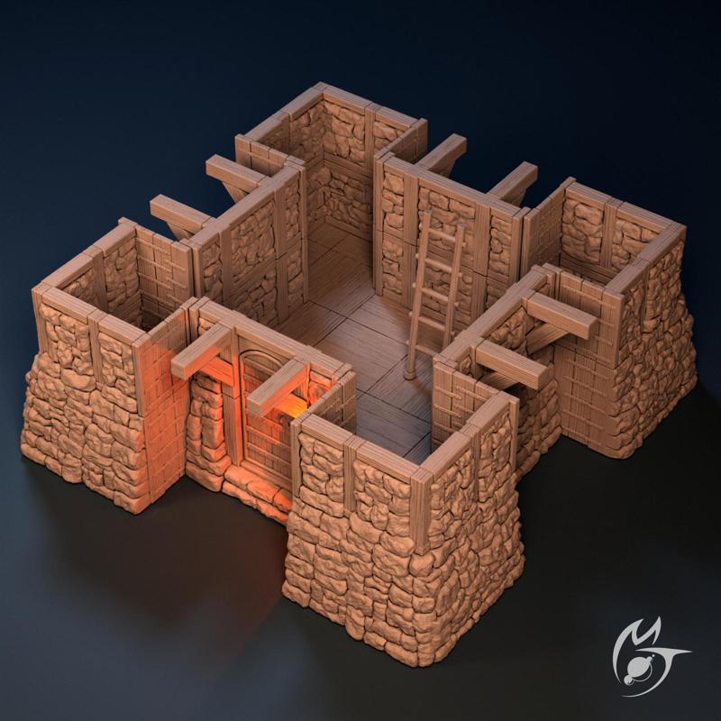 Outpost - fantasy buildings stone OpenLOCK tiles