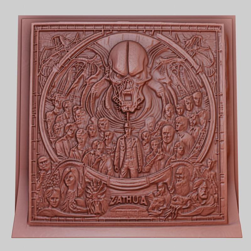 Zathura 3d printer relief medallion obj stl