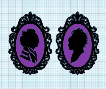 Beetlejuice earrings