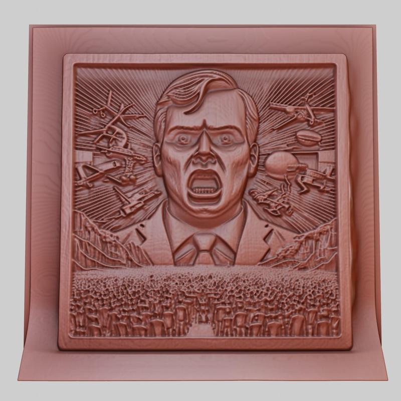 Soylent Green 3d printer relief medallion obj stl